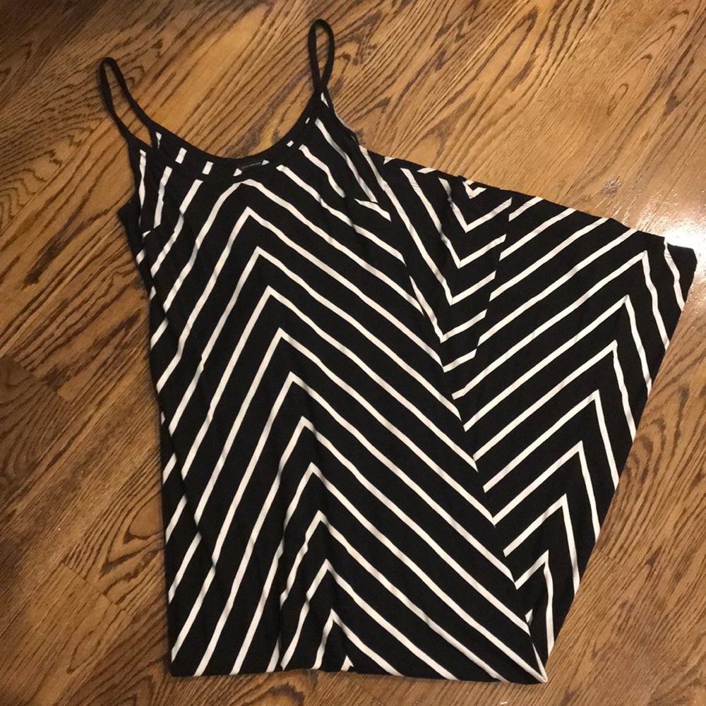 Maxi stripped dres